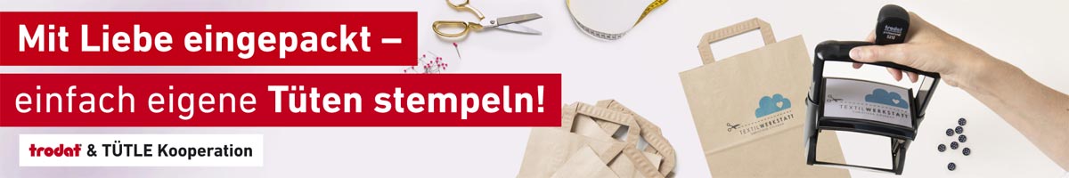 Trodat Stempel für Tüten. Perfekte Werbung und umweltfreundliche Verpackung